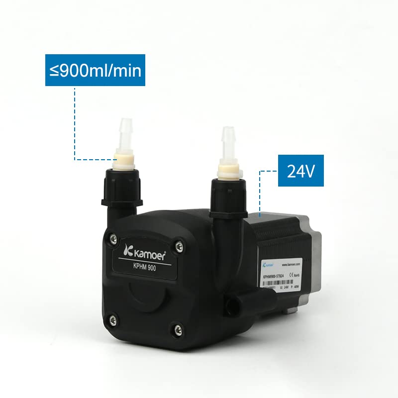 Kamoer KPHM900-ST-B24 High Flow 100-900ml/min Peristaltic Pump 24V High Precision Adjustable Speed Stepper Motor Liquid Dosing Pump with BPT Tube - style: KPHM900-ST-B24 Stepper Motor