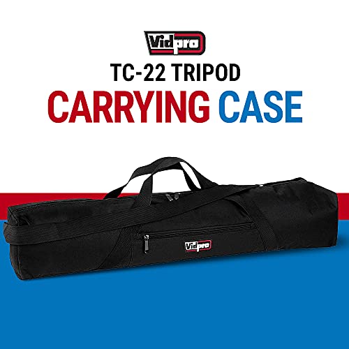 VidPro TC-22 Zippered Carrying Case 22" Long with Shoulder Strap and Carry Handle for Scopes Tripods and Light Stands and Other Equipment - size: 22" Long