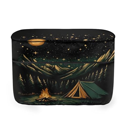 Camping Under The Stars Camper Propane Tank Cover Polyester Waterproof RV Propane Tank Cover Machine Washable Easy to Install - color: Camping Under The Stars, size: Small-Double 20LB