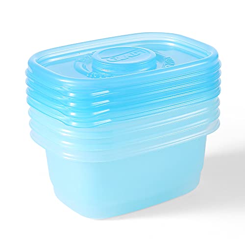 Glad GladWare FreezerWare Food Storage Containers with Lids, Small Rectangle BPA Free Plastic for Freezing Soups and Meal Prep, Crack Resistant, Microwave Dishwasher Safe, 24 Oz, 4 Count - 6 Pack - size: 4 Count (Pack of 6)