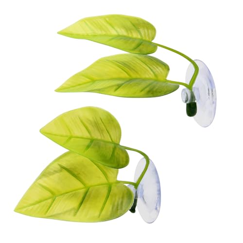 2 Pack Fish Tank Decor Aquarium Decorations Plants, Betta Fish Leaf Pad Fish Spawning Grounds Breeding Resting Bed, Tank Terrarium Accessories Artificial Silk Plant for Betta Fish Tank