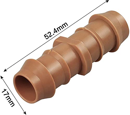 20-Pack Drip Irrigation Barbed Coupling Fittings, Fits of 1/2”, 17mm .600” ID Drip Tubing - color: 20P-Coupling
