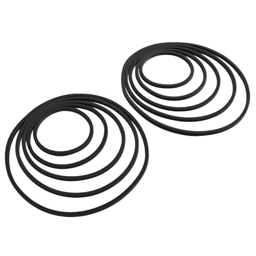 Gavigain Aquarium Feeding Ring Set, 5 Sizes, EVA Foam, Prevents Food, Promotes Water Circulation, Ideal for Fish, Turtles, Plants (10pcs Black) - color: 10pcs Black
