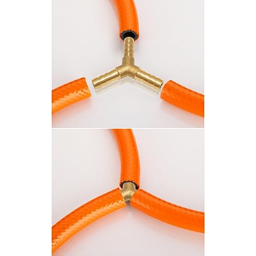 Uenede 3PCS Solid Brass 3/8"OD Barb Fittings Y 3-Way Union Intersection Hose Barb Fitting for Water/Oil/Gas - size: 3/8" Barb, style: Y (3 Way)