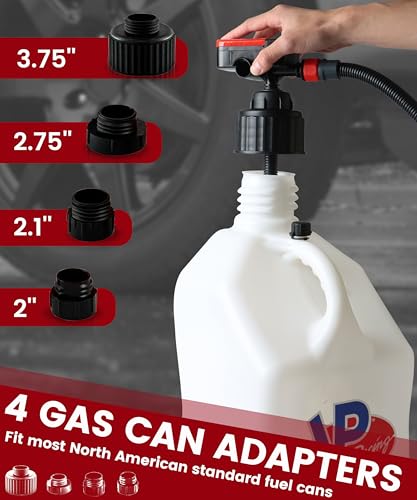 FUELIO Fuel Transfer Pump - USB Charging Electric Gas Pump for Gas Can - Gas Transfer Pump Battery Powered with Automatic Shut Off Nozzle, Fix Clip, Extra Long Hose Gas Can Jug Tank For Gasoline - size: USB Charging