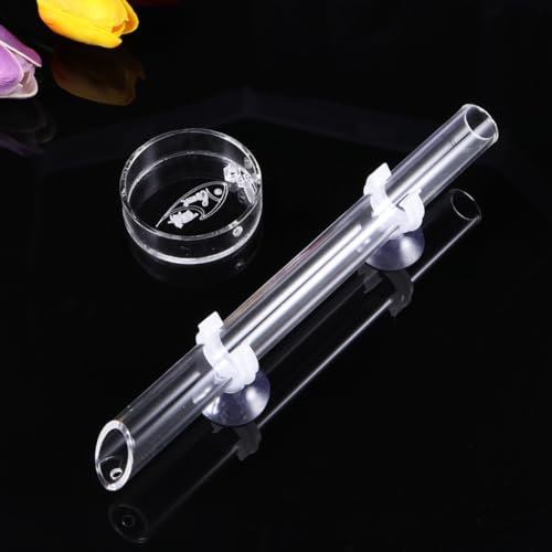 Toyvian Shrimp Food Tube and Feeding Basin Aquarium Feeder Tube 2cm X 27cm Acrylic Fish Tank Shrimp Supplies with 80mm Feeding Dish
