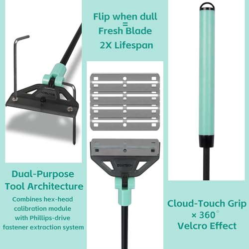Aquarium Algae Scraper Cleaner with 5 Stainless Steel Blades – Fish Tank Glass Cleaning Brush for Easy Tank Maintenance