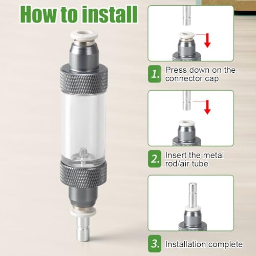 MiOYOOW Aquarium CO2 Bubbler Counter, Non-Return Fish Tank CO2 Check Valve Carbon Dioxide Addition System for Water Plants