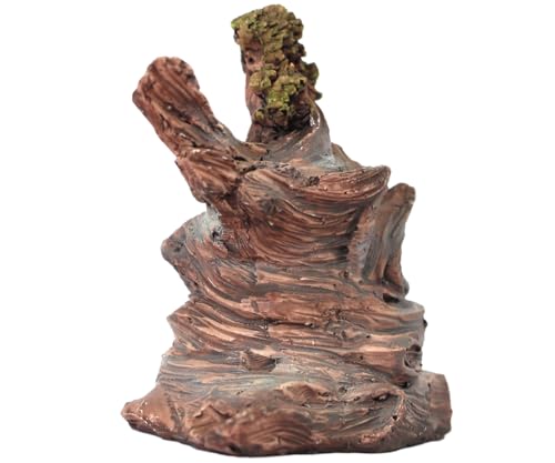 Resin Aquarium Driftwood for Aquarium Decor Reptile Tank Decoration,Sunken Wood for Fish Tanks & Reptile Terrariums,Perfect for Fish,Lizards,Turtles,Geckos,Tortoises,Small Animals - color: Brown-White