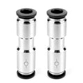 1/8" OD One-Way Air Check Valve, Quick-Plug Type, Nickel Plated Copper, CVPU Inline Pneumatic Coupling (Pack of 2) (1/8" OD) - size: 1/8" OD