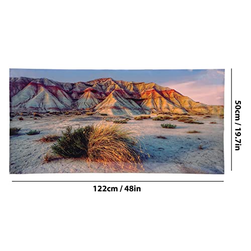 3D PVC Aquarium Background | Mountain Desert Pattern Fish Tank Decoration | Easy - to - Apply Water - Proof Poster for Underwater Scaping/Bedroom Wall Art | 16.5 x 11.8 Inches (122 * 50CM) - size: 122*50CM