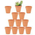 Yishang 2.5 inch Terracotta Pots with Drainage Holes,Small Mini Clay Ceramic Pottery Planter,Cactus Flower Terra Cotta Pots,Succulents Nursery Pots for Indoor/Outdoor Plants,Crafts,Wedding-12 Pack - color: Terracotta