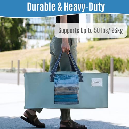 VENO 4 Pack Heavy Duty Moving Bags, Packing Bags with Clear Window, Alternative to Moving Boxes, Storage Bins for Clothes, Blankets, Comforters, College Dorm Essentials (Light Blue Matte, 4 Pack) - color: Light Blue Matte, size: 4 Pack