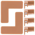 SECFOU 6pcs Soft Silicone Corner Protectors for Aquarium and Pet Carrier, Anti-Collision Guard Table Edge Bumpers, Medium Brown Furniture Safety Covers for Home Use