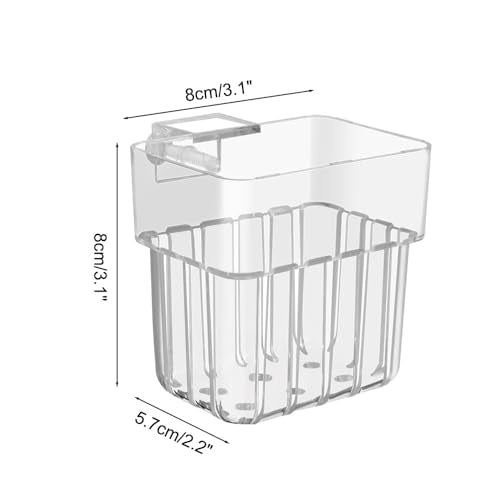 MiOYOOW Aquarium Plant Holder, Hanging Fish Tank Plant Pot Transparent Aquarium Planter Cup for Aquarium Plants Decorations - color: 2pcs