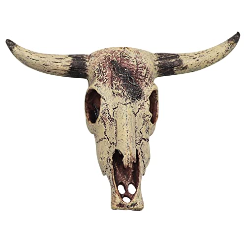 Oooct Bearded Dragon Tank Decor Accessories, Resin Cattle Skull Reptiles Hideouts Decorations, Decor Statue for Fish Aquarium Cave Landscape - color: A, size: Small
