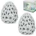 Shrimp Dome Hide Betta Habitat Fish Tank Tunnel with Suction Cup Aquarium Fish Cave Hideout Ornament Accessories for Shrimp Guppy Hiding Resting White - color: 2pcs-white
