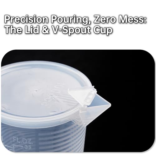 Measuring cups 35oz (1000 mL), Plastic, Multipurpose - Great for Chemicals, Oil, Pool and Gardening - Ounce (oz) and Milliliter (mL)