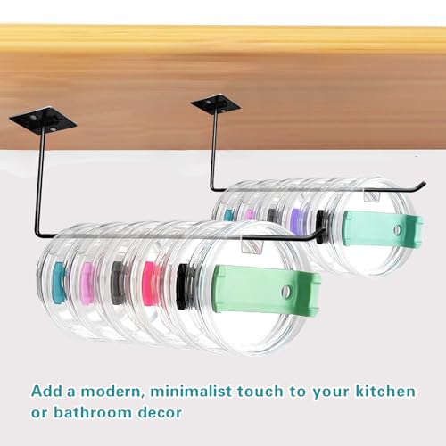 1Pack Under Cabinet Paper Towel Holder - Self-Adhesive or Drilling Wall-Mounted Paper Towel Rack for Kitchen, Bathroom, and RV – Stainless Steel, Fits Mega Paper Towel Rolls 11.02 in (1Pack 11.02IN) - size: 1Pack 11.02IN