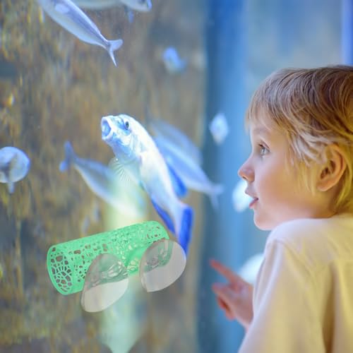 Betta Fish Hammock Bed with Tunnel Hideout, Aquarium Fish Tank Hammock with Suction Cups, Betta Fish Hide Cave for Shrimp Small Fish Decor (Green) - color: Green
