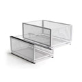Pull Out Cabinet Organizer, Slide Out Drawers Fixed with Adhesive Nano Film, Pantry Shelves Sliding Drawer Storage Organization for Kitchen (Double Layer 19.7 * 13.8 * 16.5inch/50 * 35 * 42cm) - size: 19.7*13.8*16.5inch/50*35*42cm