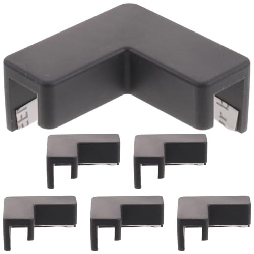 6pcs Soft Silicone Fish Tank Corner Protectors Pet Carrier Corner Guards Safety Bumpers Medium Black for Aquarium and Furniture Edge Protection