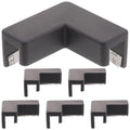 6pcs Soft Silicone Fish Tank Corner Protectors Pet Carrier Corner Guards Safety Bumpers Medium Black for Aquarium and Furniture Edge Protection