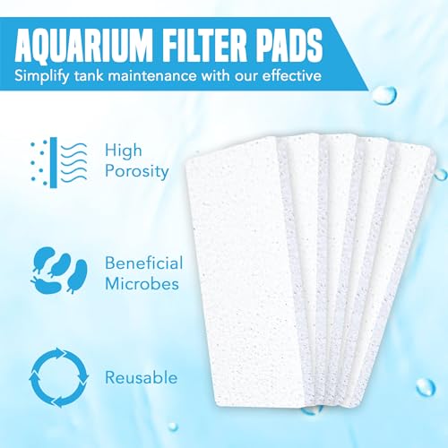 Universal Canister Filter Pads, White Foam Sponges for Aquariums, Pre-Filter for Air Purifier, 12 Pieces per Pack