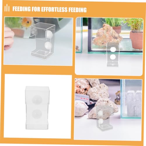 NUOBESTY 2pcs Aquarium Feeder Fish Tank Food Ring with Suction Cup Sinking Fish Feeding Tube for Aquarium Anti-Scattering Dispenser and Shrimp
