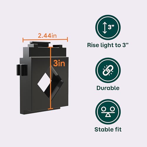 Aquarium Light Risers for Fluval Plant & Marine 3.0 & 2.0 LED | Heat-Resistant Polymer Stand | Toolless Easy Install (3-Inch) - size: 3-Inch