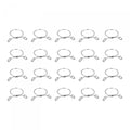 uxcell Fuel Line Hose Clips, 20pcs 23mm ID Fit 24.5-25mm OD Hose 304 Stainless Steel Water Pipe Air Tubing Spring Hose Clamps for Motorcycle Scooter - size: 23mm