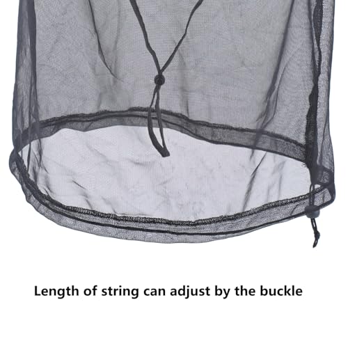 Mosquito Head Net Hat with Hidden Mesh Mask - UPF 50+ Sun Protection Safari Bucket Hat for Fishing Hiking Camping Men Women