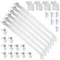 12 Inch Wire Shelf Brackets Set, 6 Pack Metal White Closet Support Bracket with End Brackets & Clips for Wire Shelving Wall Bracket Installation, Support Wire Closet Shelves Racks (6 Pack) - size: 6 Pack