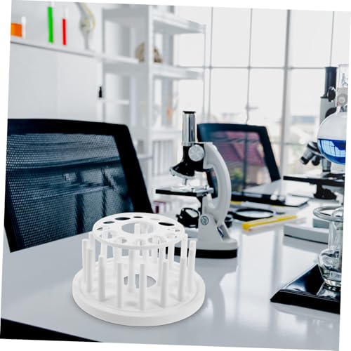 PRETYZOOM 12-Hole Plastic Test Tube Rack Reusable Sampling Tube Holder PP Organizer for Laboratory Use