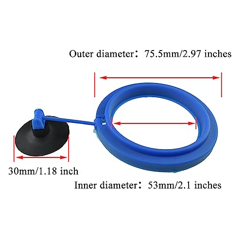 2Pcs Fish Feeding Rings Blue Round Floating Food Feeder Circle with Suction Cup for Fishes Tank Aquarium Turtle Betta Goldfish Small Fish Feeding Accessories Floating Plant Duckweed Ring - color: Blue, size: Round-2Pcs