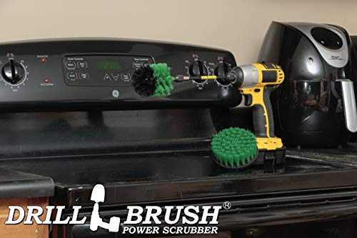 Drill Brush Kitchen Accessories - Kitchen Cleaning Extension Kit - Kitchen Sink Hard Water Remover - Kitchen Cleaning Supplies - Oven Scrubber Brush Set - Countertop Cleaning Brush - Household Brush - color: Green