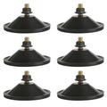 AccEncyc 6 Pcs Strong Thickened Sucker Suction Cup Clear PVC Sucker Pads with M6 x 14 Thread Screw Extra Strong Adhesive Glass Suction Holder, Black - color: Black