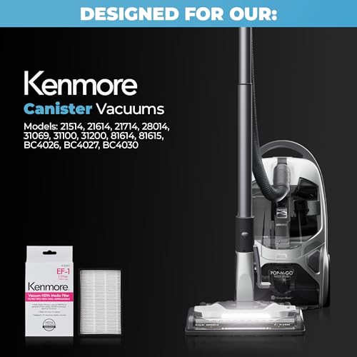 Kenmore 53295 EF-1 HEPA Media Vacuum Cleaner Exhaust Air Filter for Upright and Canister Vacuums,White - style: 53295