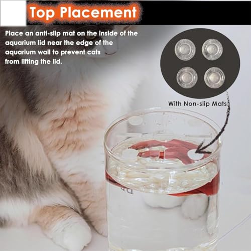 Cat-Proof Acrylic Lid for Round Aquarium - Foldable Fish Tank Cover, Cuttable Terrarium Anti-Jump Hood with Hinges & Ventilation Hole, Perfect for Pets