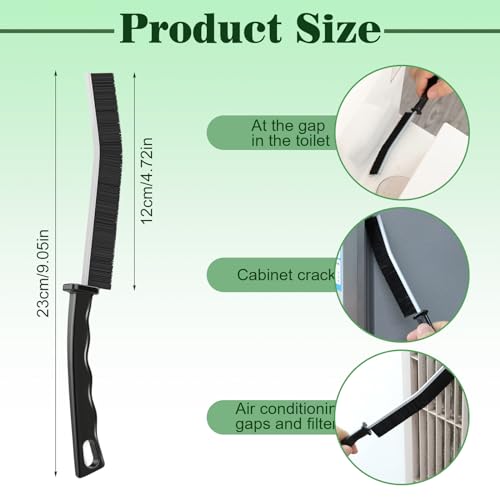 Hard Bristle Crevice Cleaning Brush for Small Spaces Cleaning, Thin Gap Cleaning Tool to Clean The Dead Corners for Kitchen Surfaces, Bathroom, Windows Sill Groove, Tiles, and Faucets, 5pcs Mixed