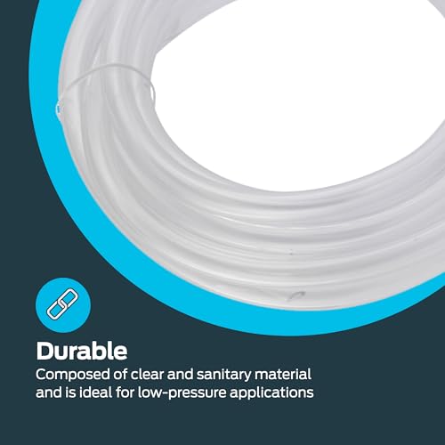 Eastman 1/4 Inch ID (3/8 Inch OD) PVC Clear Vinyl Tubing, 10 Foot Length, 98617 - size: 1/4 in. ID x 3/8 in. OD, style: 10 Ft.