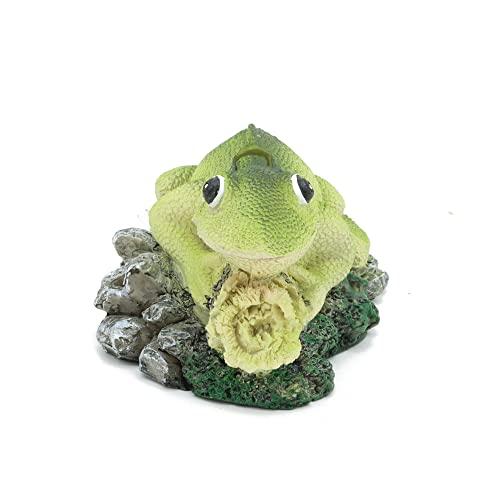 Aquarium Air Bubbler Decorations,Air Bubbler Decor Ornament for Fish Tank (Lizard)