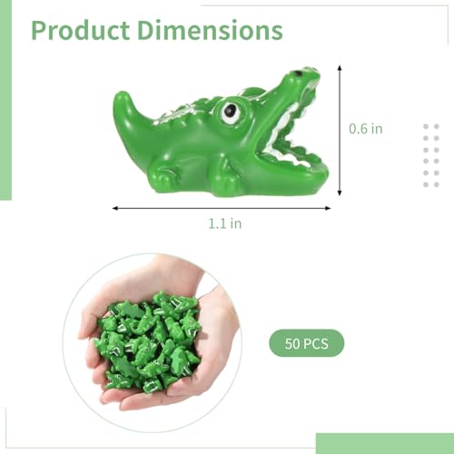 OMISTAR 50Pcs Mini Resin Animal Miniature Figurines Bulk, Cute Green Resin Miniature Animal Ornaments for Micro Landscape, Fairy Garden, Cake Decor, Bookcase, Aquarium Accessories Bulk Set