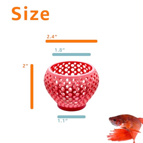 Betta Bulb Hide 2.0 | Betta Rest Fish Tank Ornament Large | Aquarium Cave with Suction Cup for Small Fish Tank, Betta Habitat, Shrimp Hideout, Aquatic Decor Large (Bubblegum Pink) - color: Bubblegum Pink