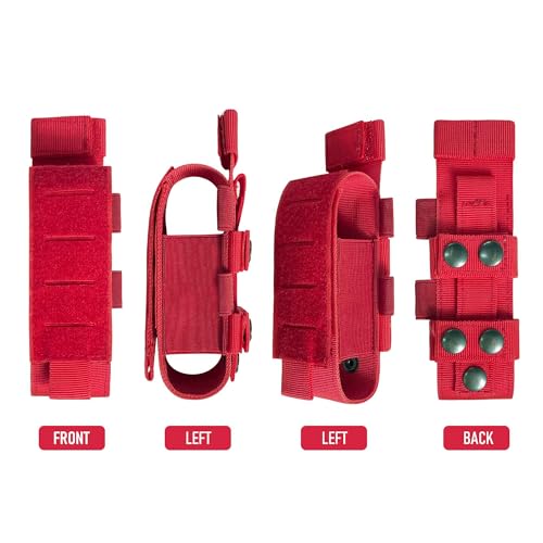 Upgrade 1000D Laser Cut Molle Tourniquet Holder, Heavy Duty Tactical Molle Tourniquet Pouch Holder - color: Pouch-Red