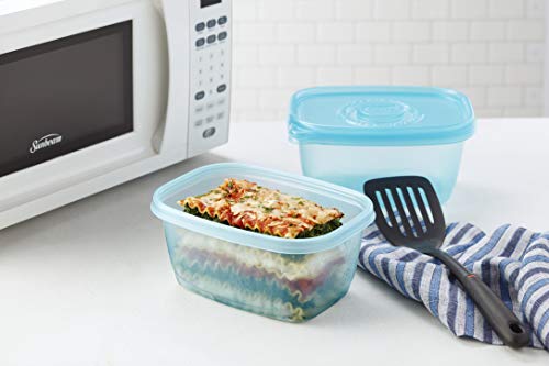 Glad Gladware Freezerware Food Storage Containers, Large Rectangle Holds 64 Ounces of Food, 2 Count Set | Tupperware, Plastic Food Container, Meal Prep Container, Plastic Containers with Lids - size: 2 Count (Pack of 1)