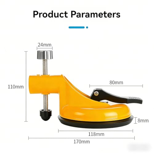2026 New Adjustable Height Setter - Professional Countertop Leveling Tool, Precise Floor Gap Fixer Tool with Powerful Vacuum & Rubber Suction Grip, for Perfect Surfaces, for Granite, Marble (A) - color: A