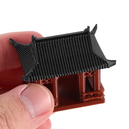 PRETYZOOM Miniature Pavilion Ornament Asian Style Pagoda Sculpture for Bonsai Gardens Tabletop Decor Zen Garden Accessories for Fish Tanks and Miniature Landscapes
