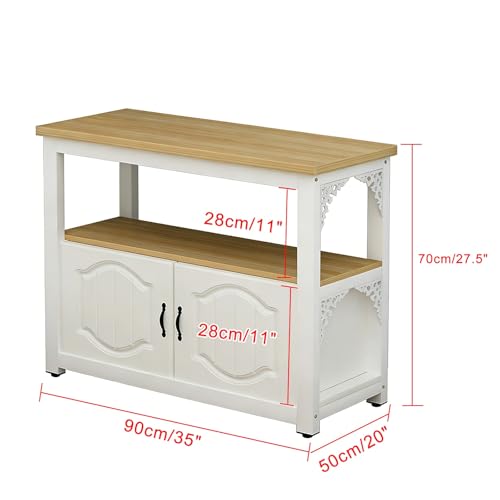 Ornate Aquarium Stand with Storage - Heavy-Duty Fish Tank Base for 30-65 Gallon Tanks, Open Shelf for Decor, Pet Supplies Organizer(White,90x50x70cm/35x20x27.5") - color: White, size: 90x50x70cm/35x20x27.5"