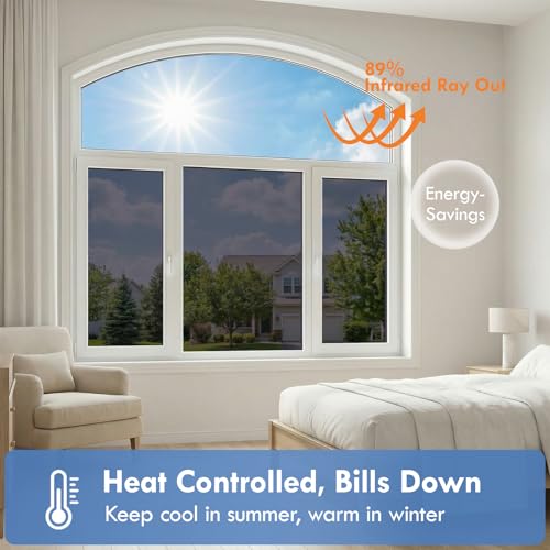 One Way Privacy Window Film,Black-Silver Static Cling, 17.5" x 78.7" - color: Black Silver, size: 17.52"x78.7"